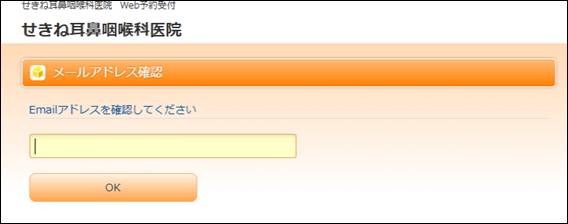 メールアドレス確認画面